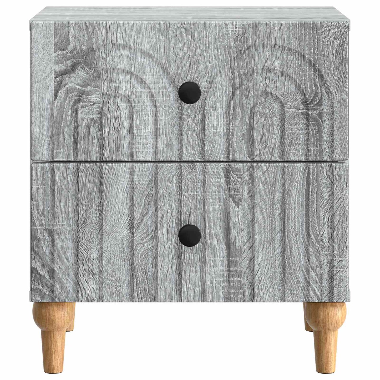 Nattbordskap 2 pcs Grå sonoma 43 x 34,5 x 48 cm Konstruert tre