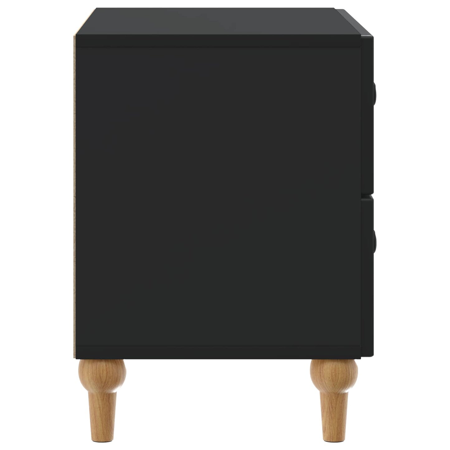 Nattbordskap med skuff Svart 62 x 34,5 x 48 cm Konstruert tre
