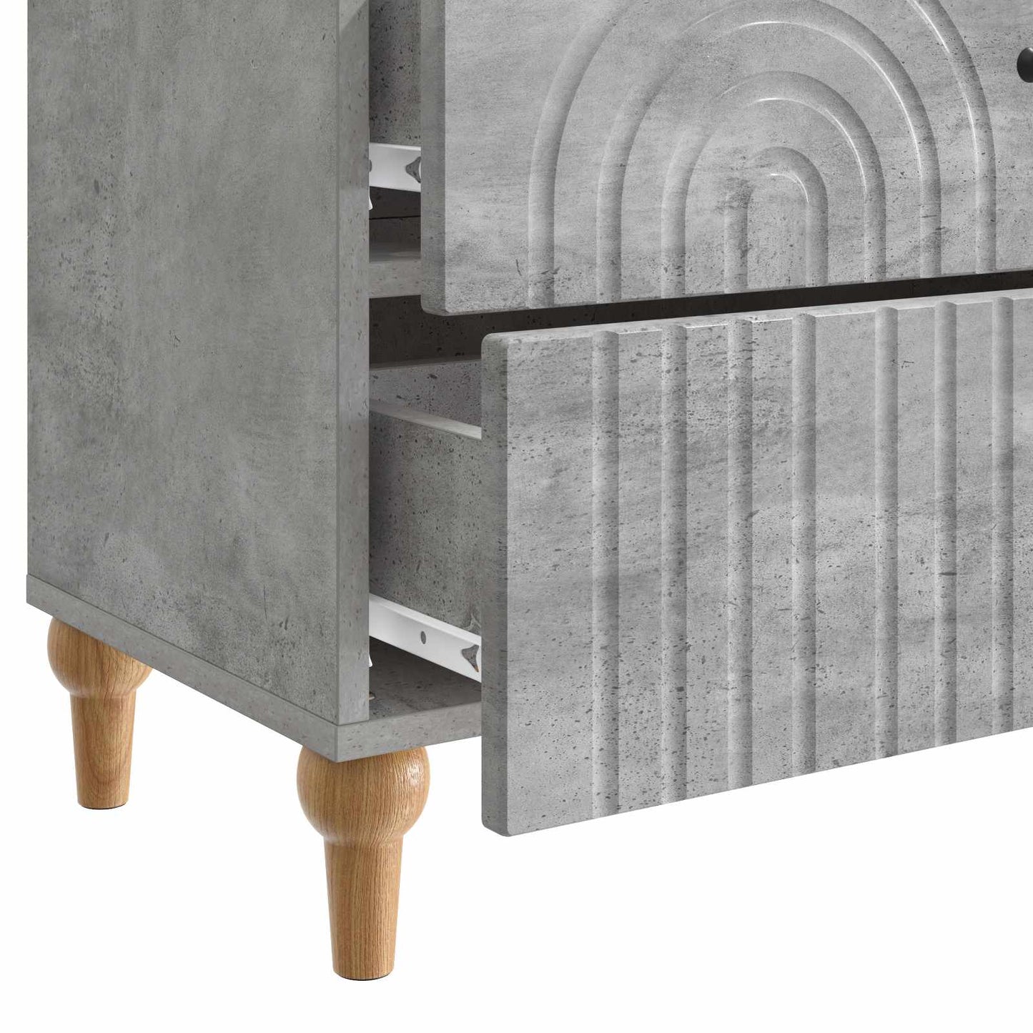 Nattbordskap Betonggrå 62 x 34,5 x 48 cm Konstruert tre