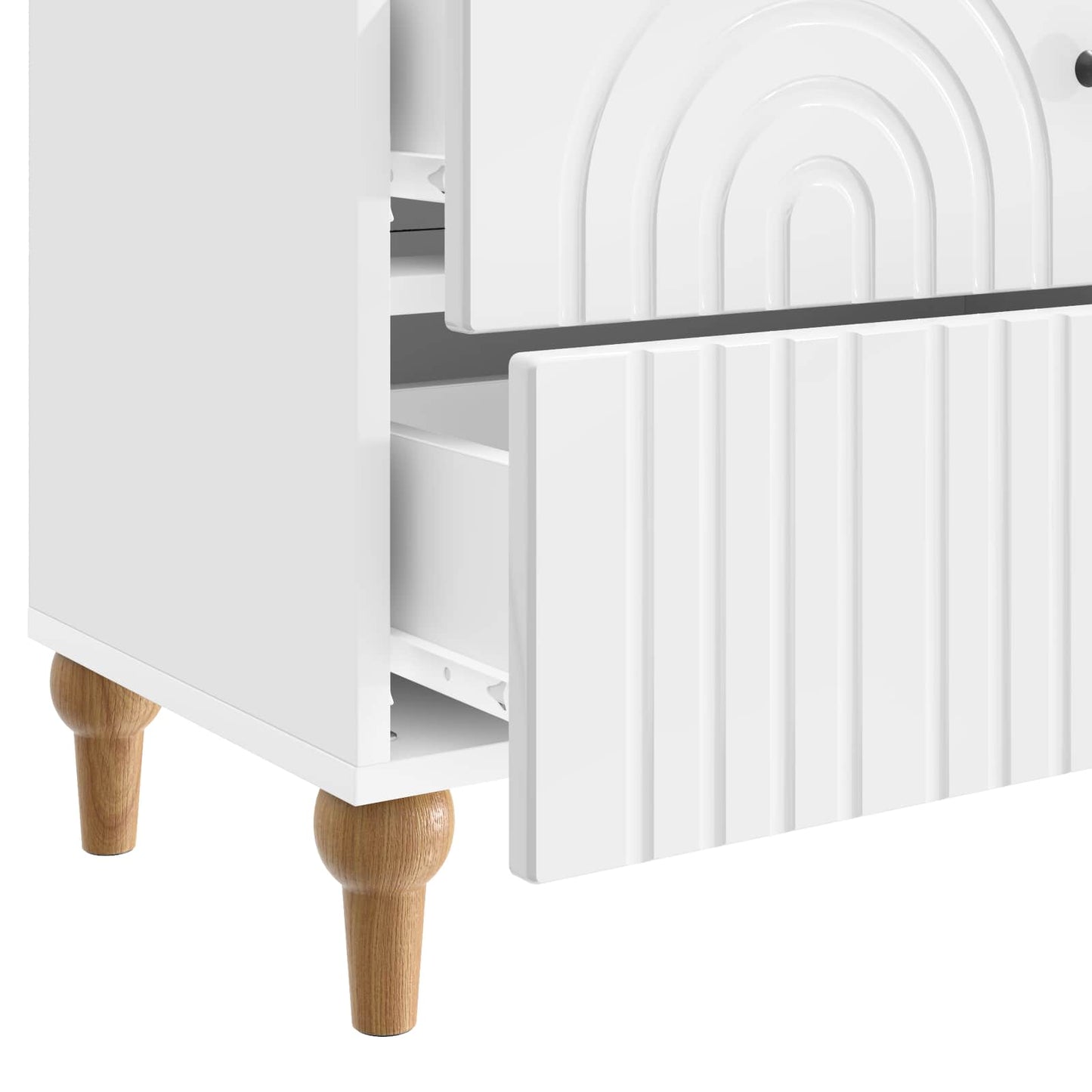 Nattbordskap Høgglans hvit 62 x 34,5 x 48 cm Konstruert tre