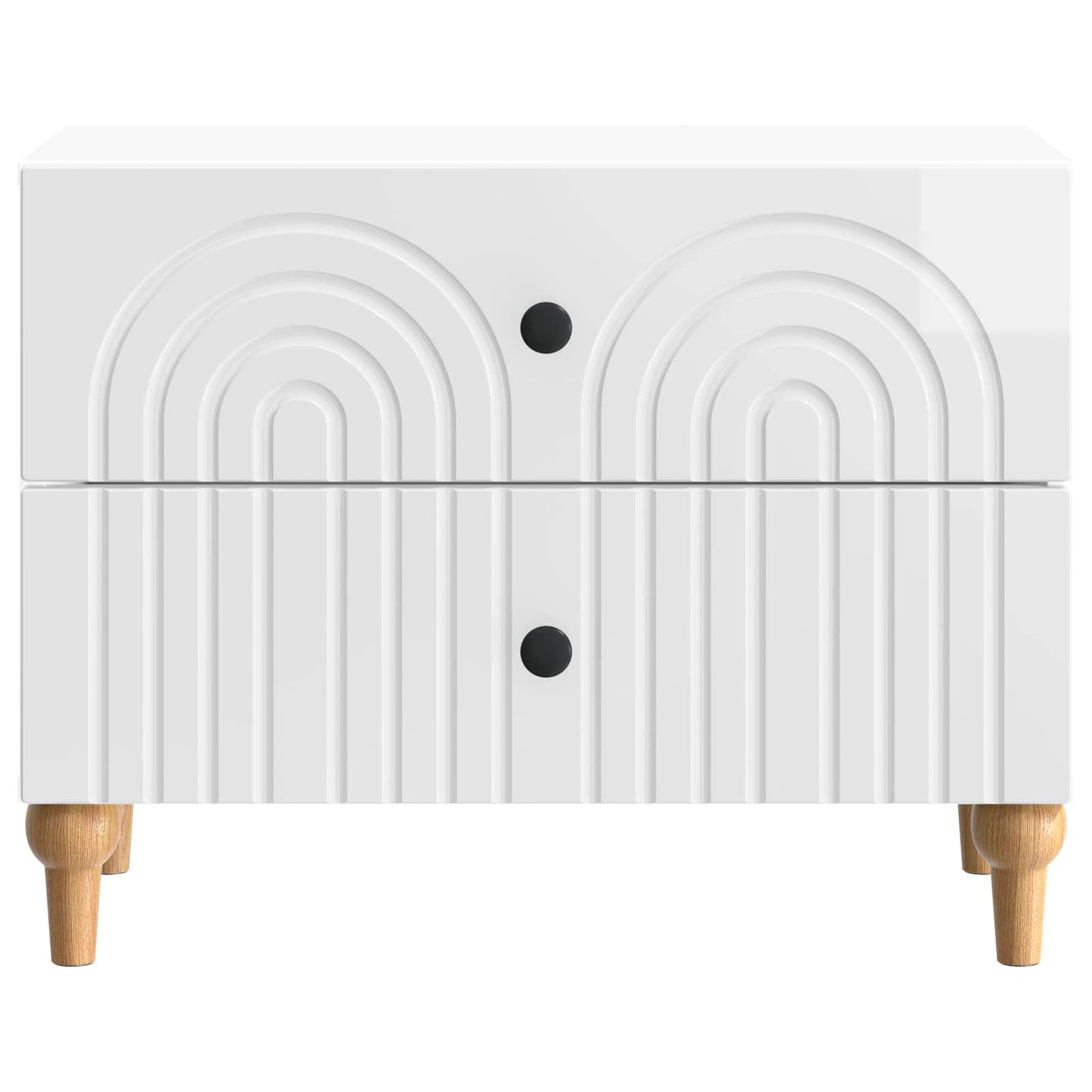 Nattbordskap Høgglans hvit 62 x 34,5 x 48 cm Konstruert tre