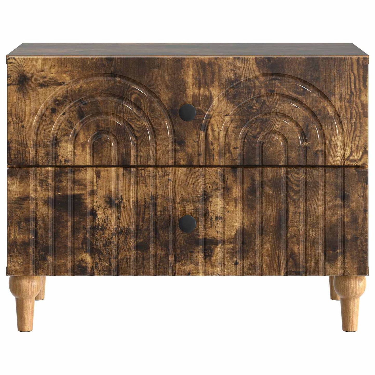 Nattbordskap Røkt Eik 62 x 34,5 x 48 cm Konstruert tre