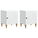 Nattbordskap 2 pcs Hvit 43 x 34,5 x 50 cm Konstruert tre