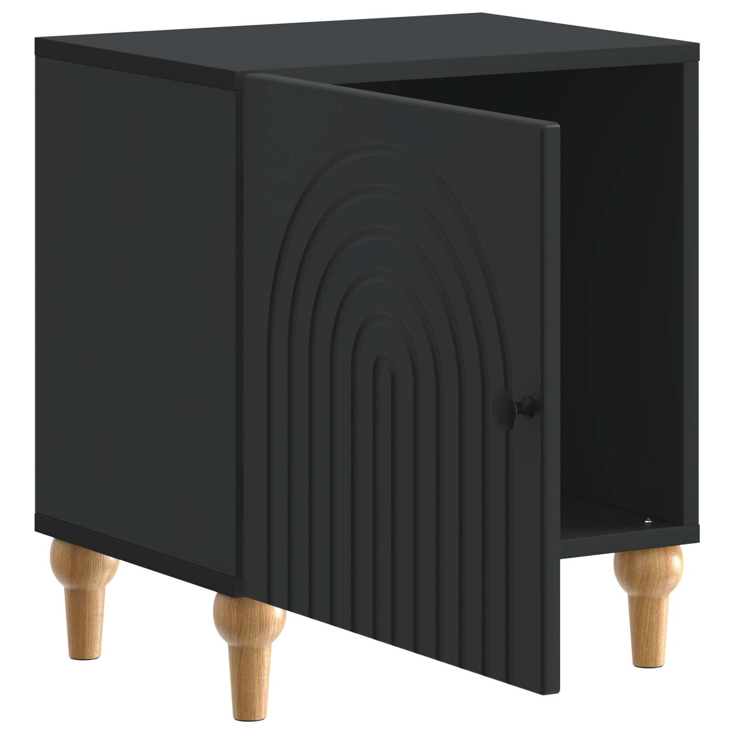 Nattbordskap 2 pcs Svart 43 x 34,5 x 50 cm Konstruert tre