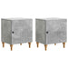Nattbordskap 2 pcs Betonggrå 43 x 34,5 x 50 cm Konstruert tre
