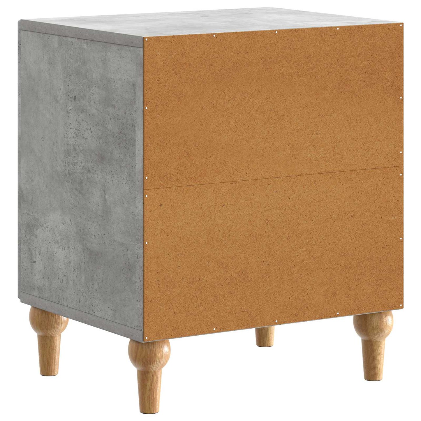 Nattbordskap 2 pcs Betonggrå 43 x 34,5 x 50 cm Konstruert tre