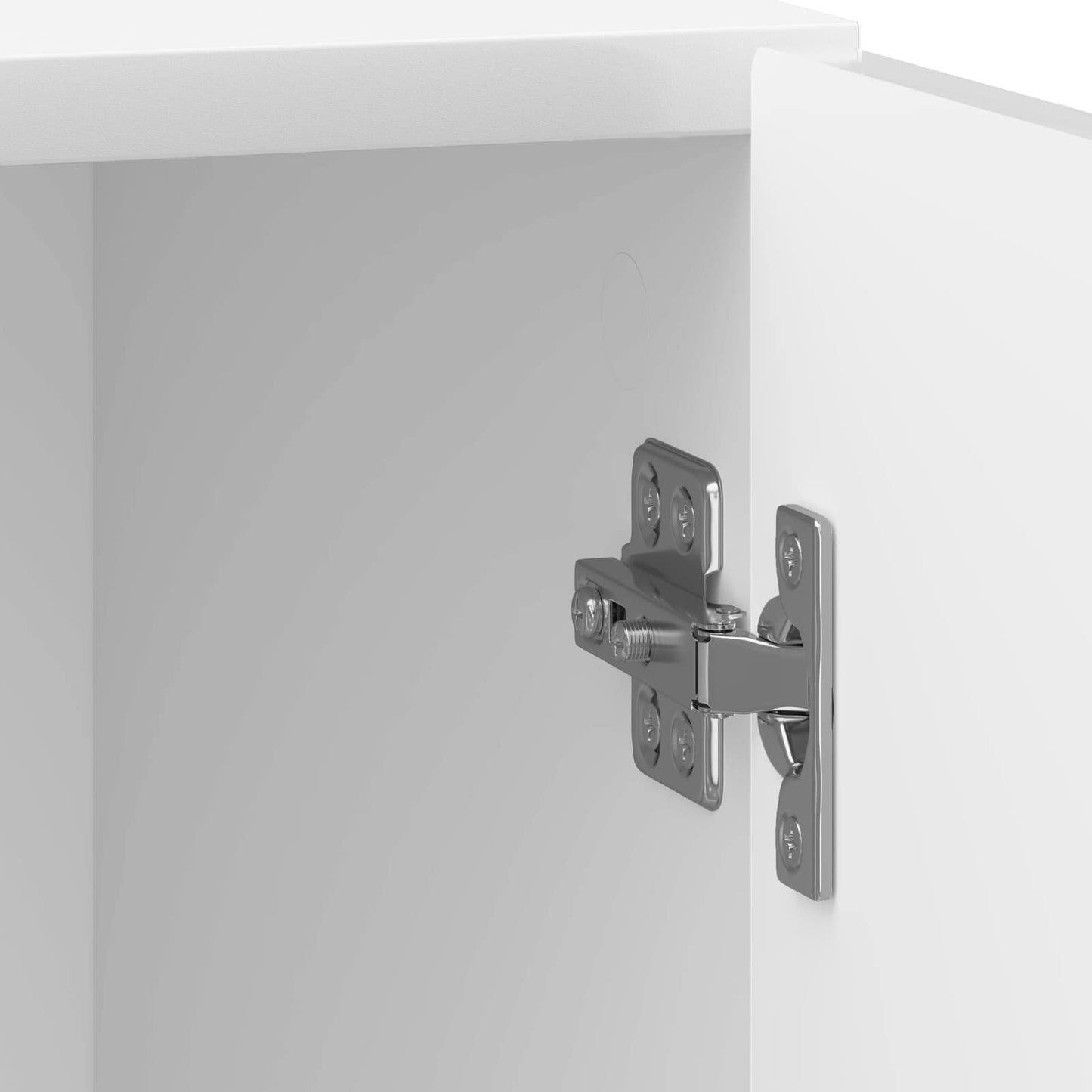 Nattbordskap Høgglans hvit 43 x 34,5 x 50 cm Konstruert tre