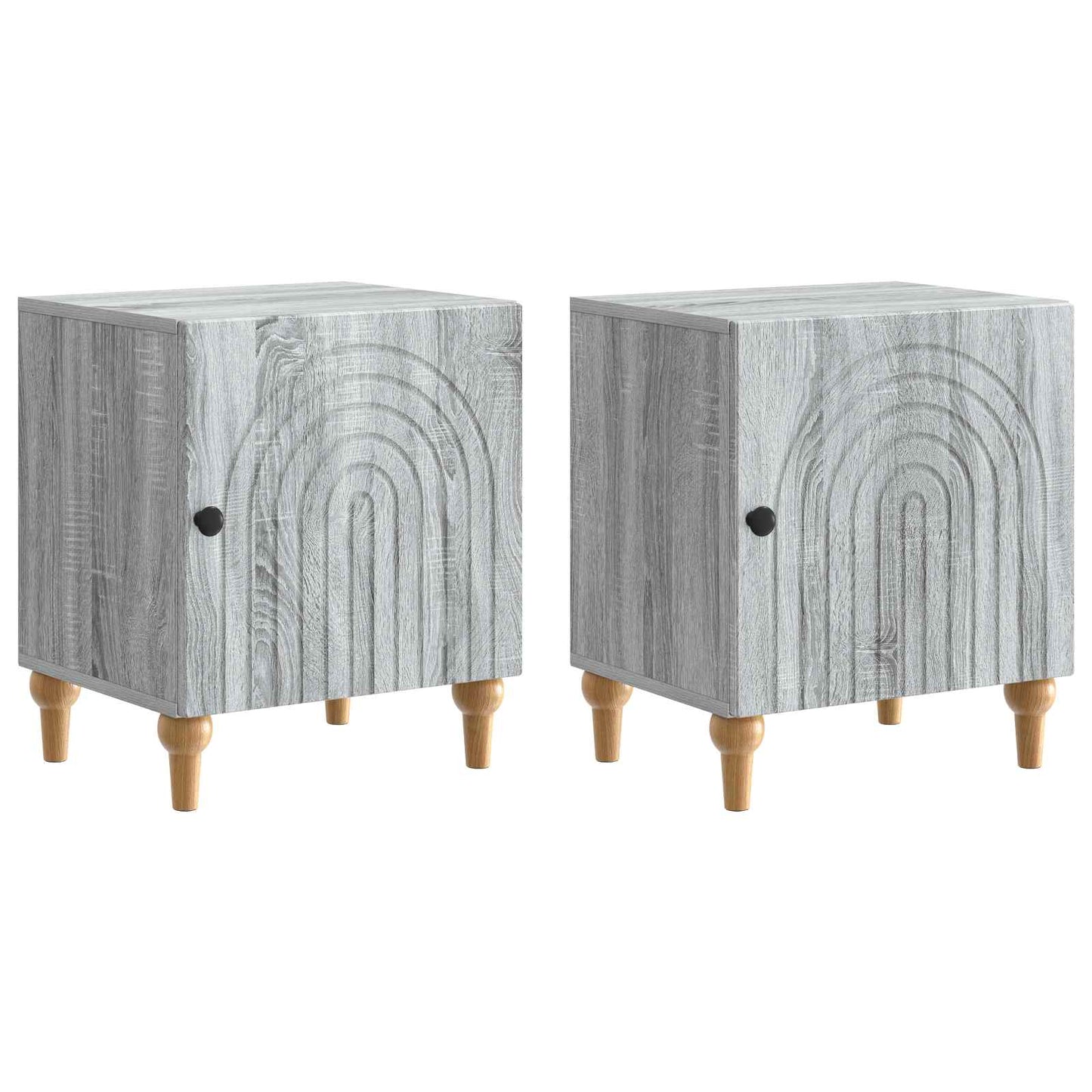 Nattbordskap 2 pcs Grå sonoma 43 x 34,5 x 50 cm Konstruert tre