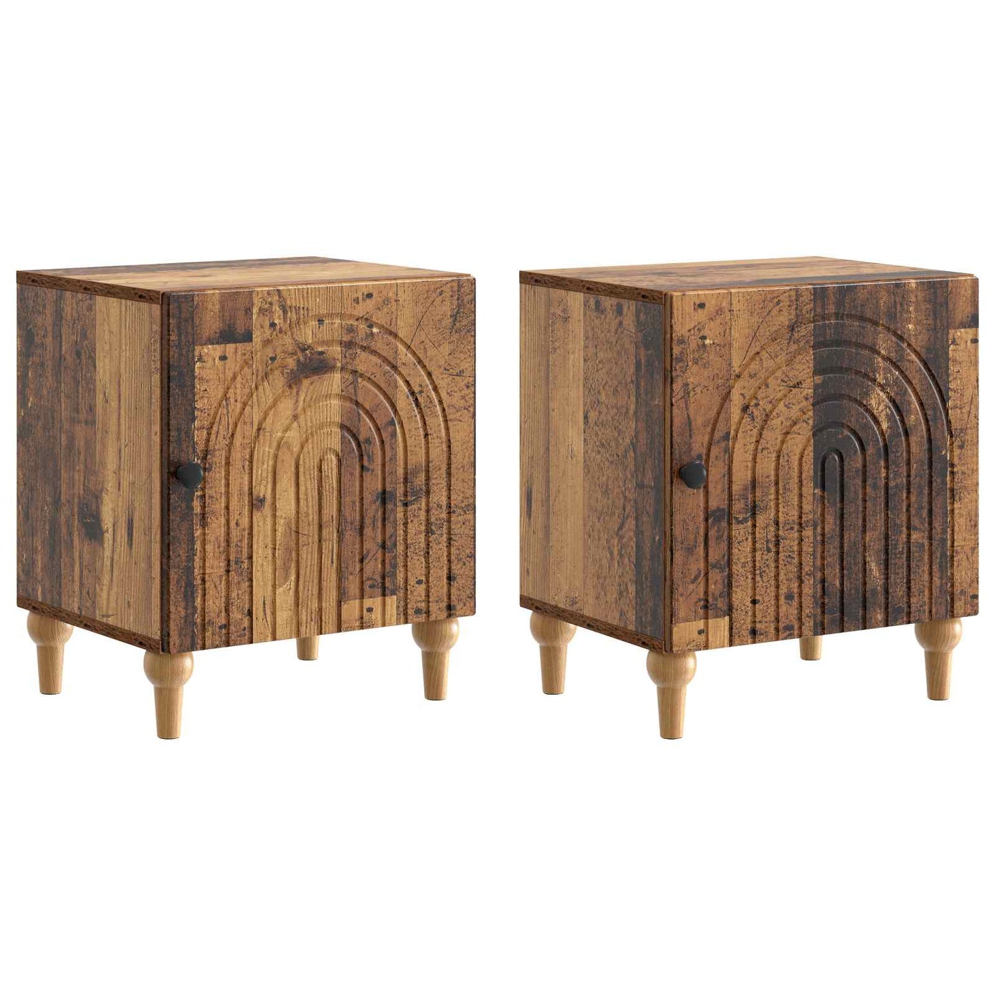 Nattbordskap 2 pcs Gammelt tre 43 x 34,5 x 50 cm Konstruert tre
