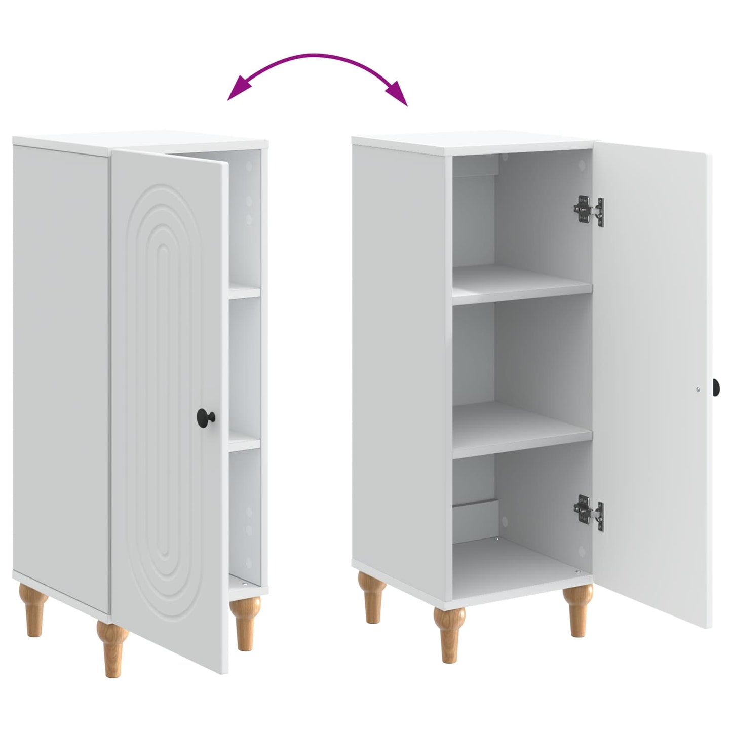 Serviesskap Hvit 33 x 34,5 x 90 cm Konstruert tre