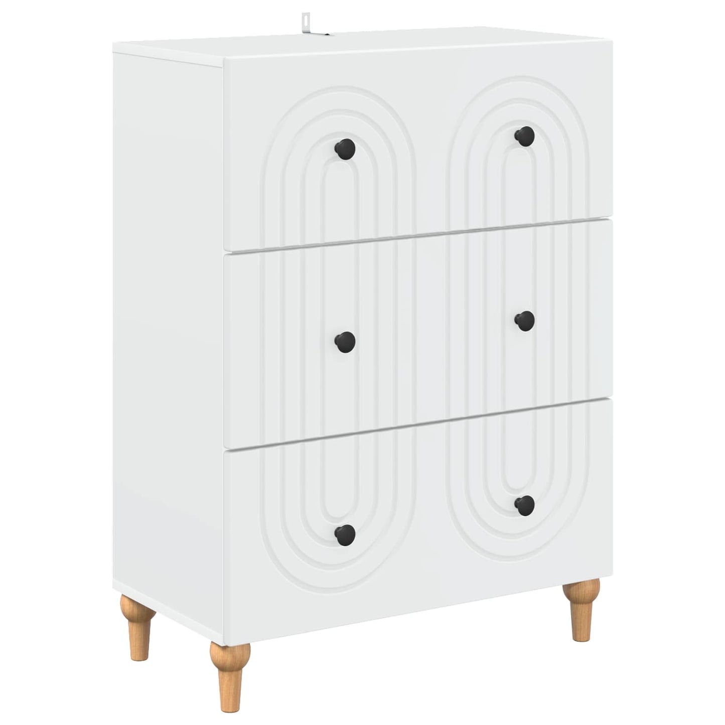 Skuffeskap Hvit 66 x 34,5 x 90 cm Konstruert tre