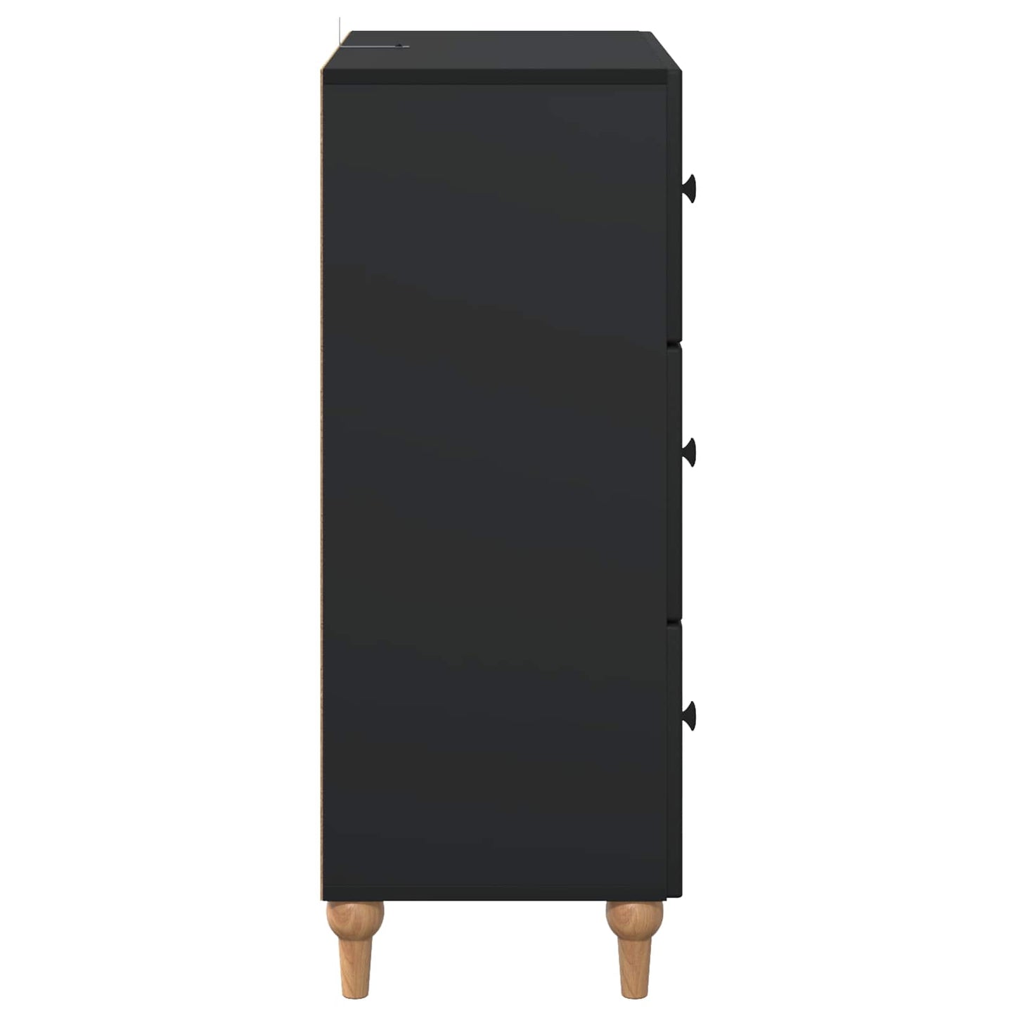 Skuffeskap Svart 66 x 34,5 x 90 cm Konstruert tre