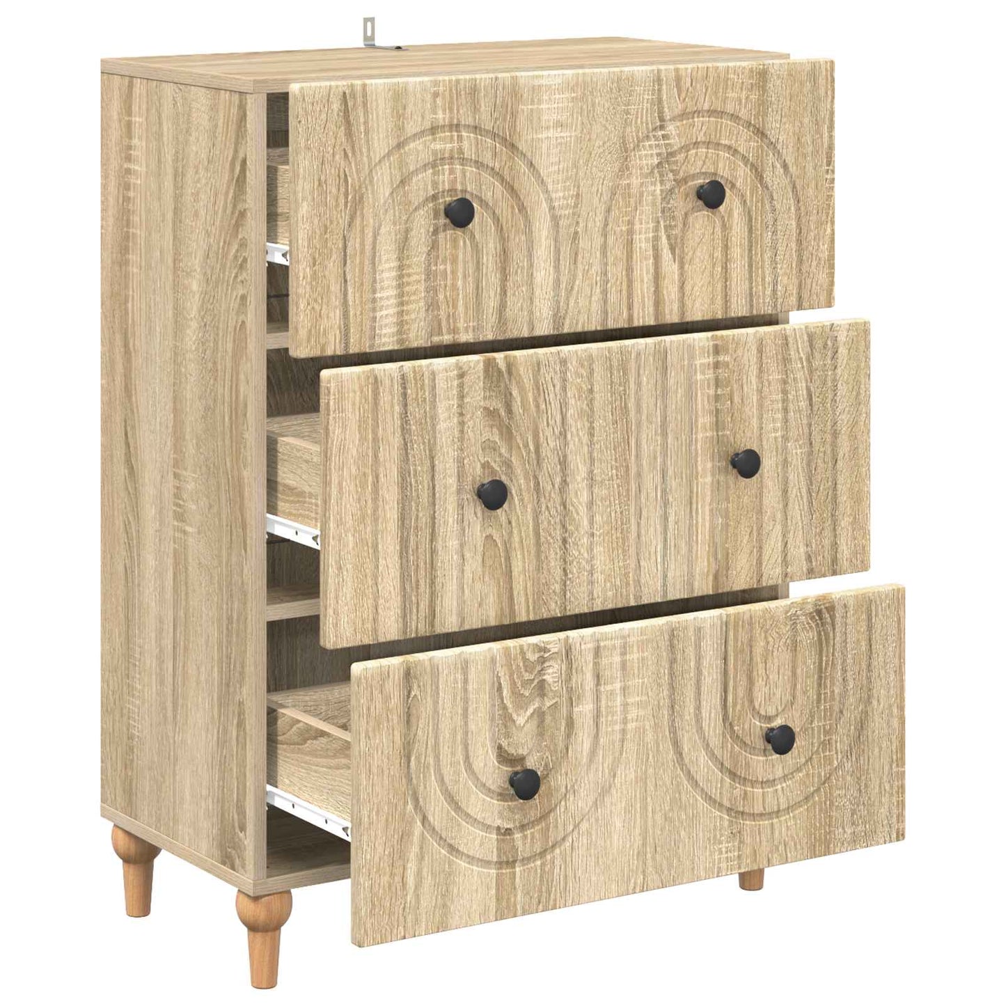 Skuffeskap Sonoma eik 66 x 34,5 x 90 cm Konstruert tre