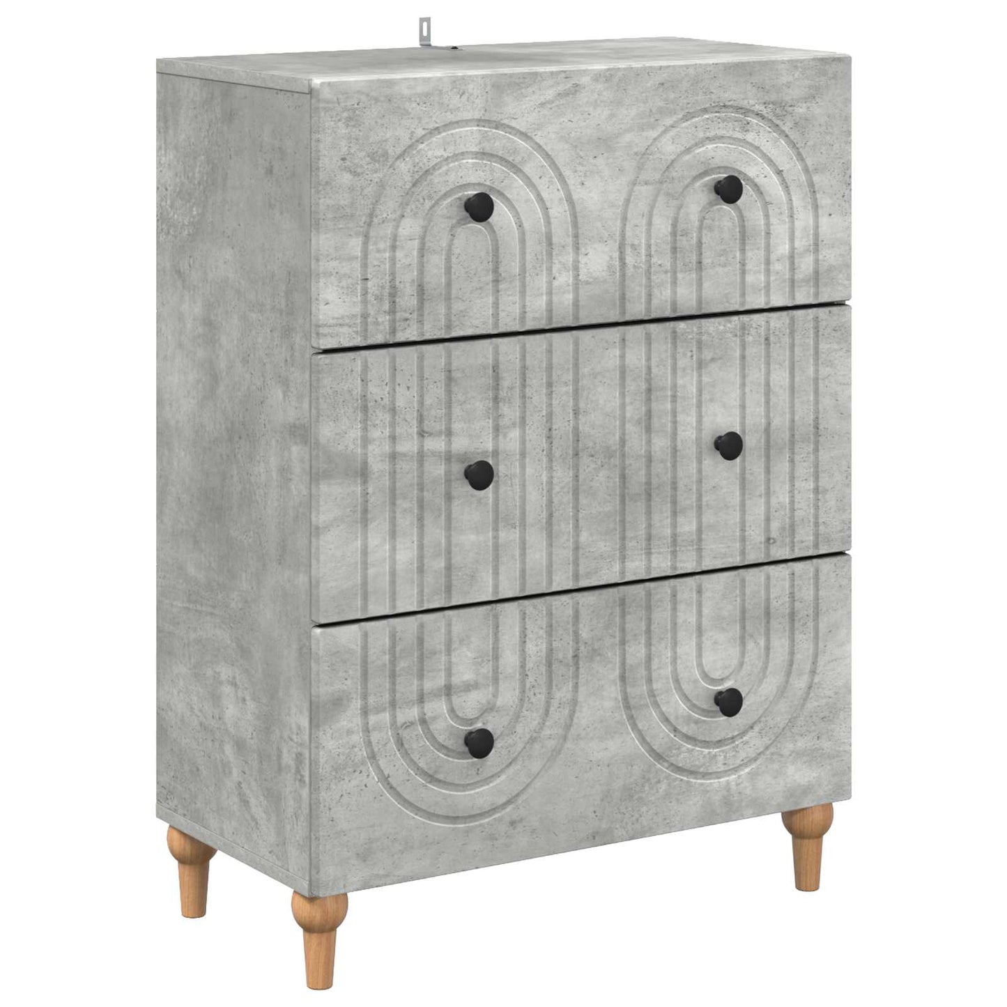 Skuffeskap Betonggrå 66 x 34,5 x 90 cm Konstruert tre
