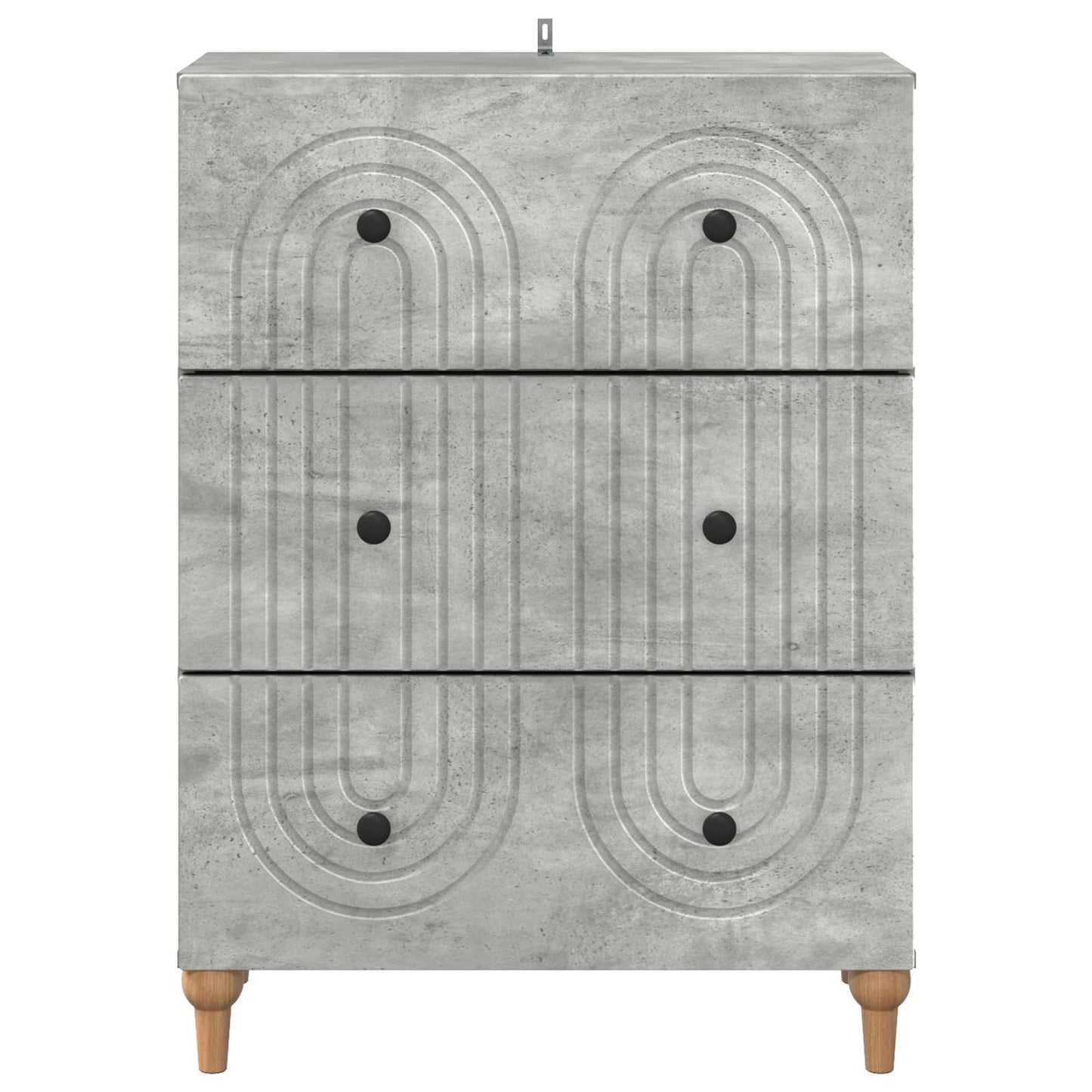 Skuffeskap Betonggrå 66 x 34,5 x 90 cm Konstruert tre