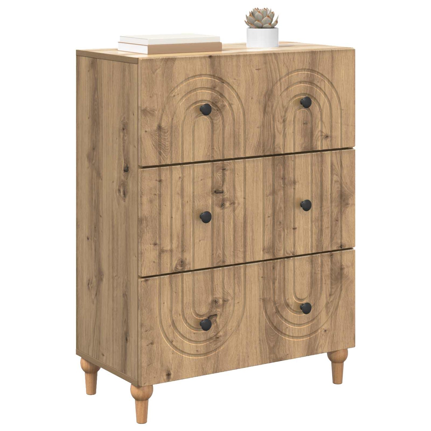Skuffeskap Artisan eik 66 x 34,5 x 90 cm Konstruert tre