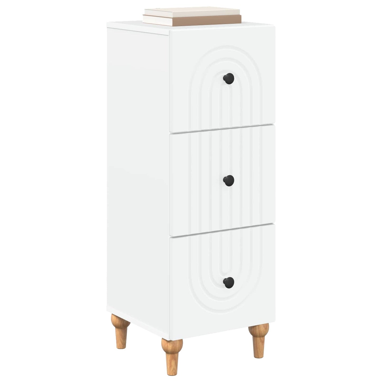 Skuffeskap Hvit 33 x 34,5 x 90 cm Konstruert tre