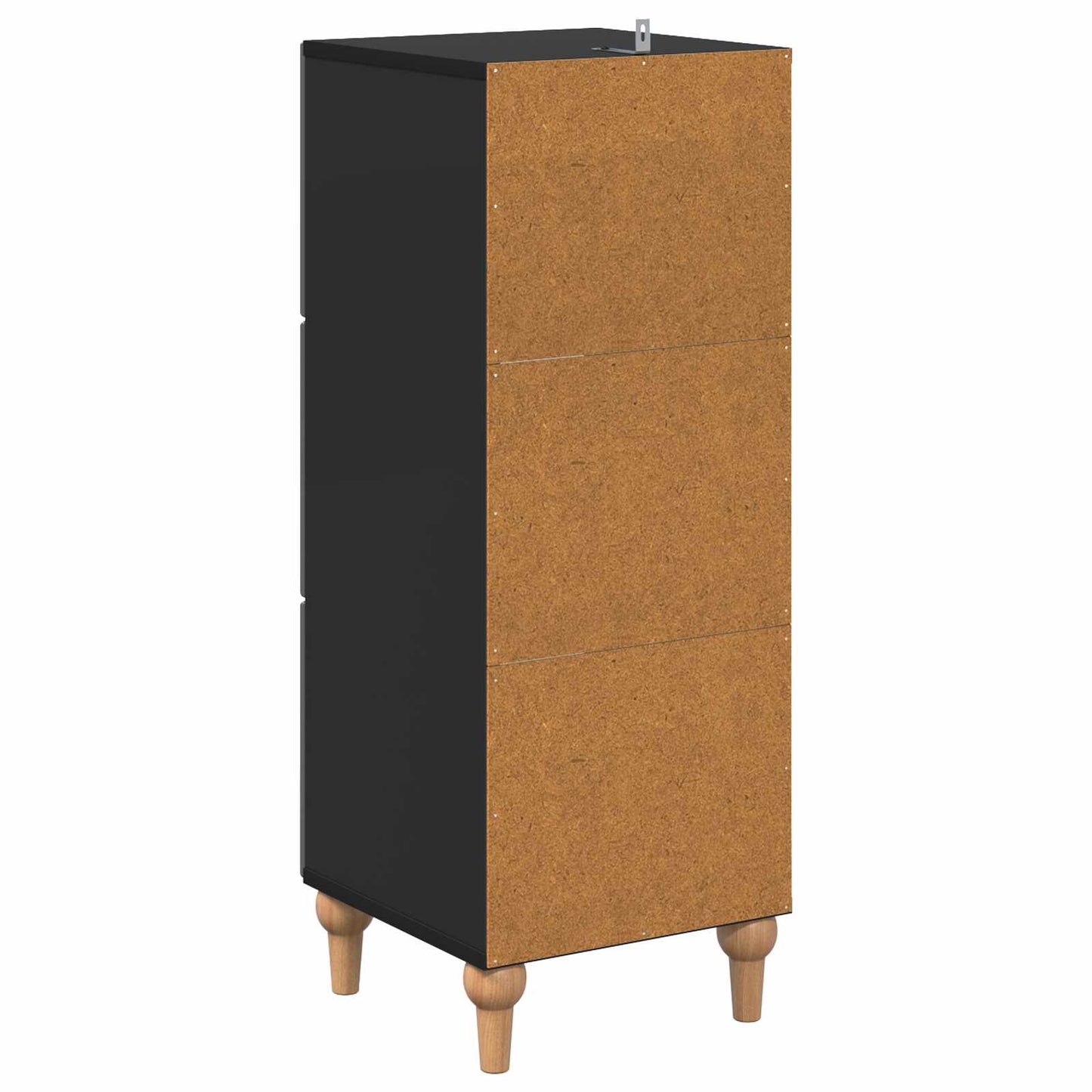 Skuffeskap Svart 33 x 34,5 x 90 cm Konstruert tre