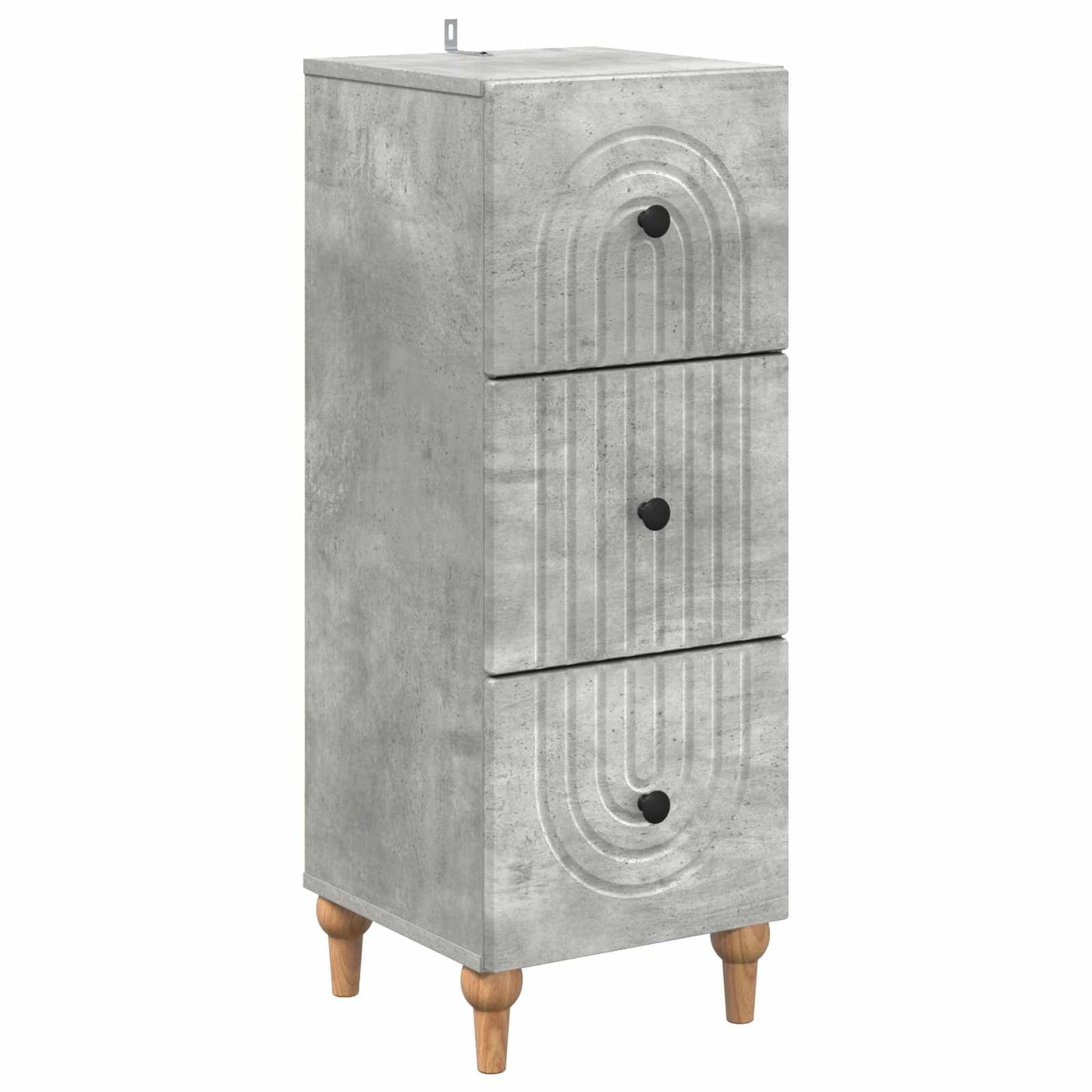 Skuffeskap Betonggrå 33 x 34,5 x 90 cm Konstruert tre