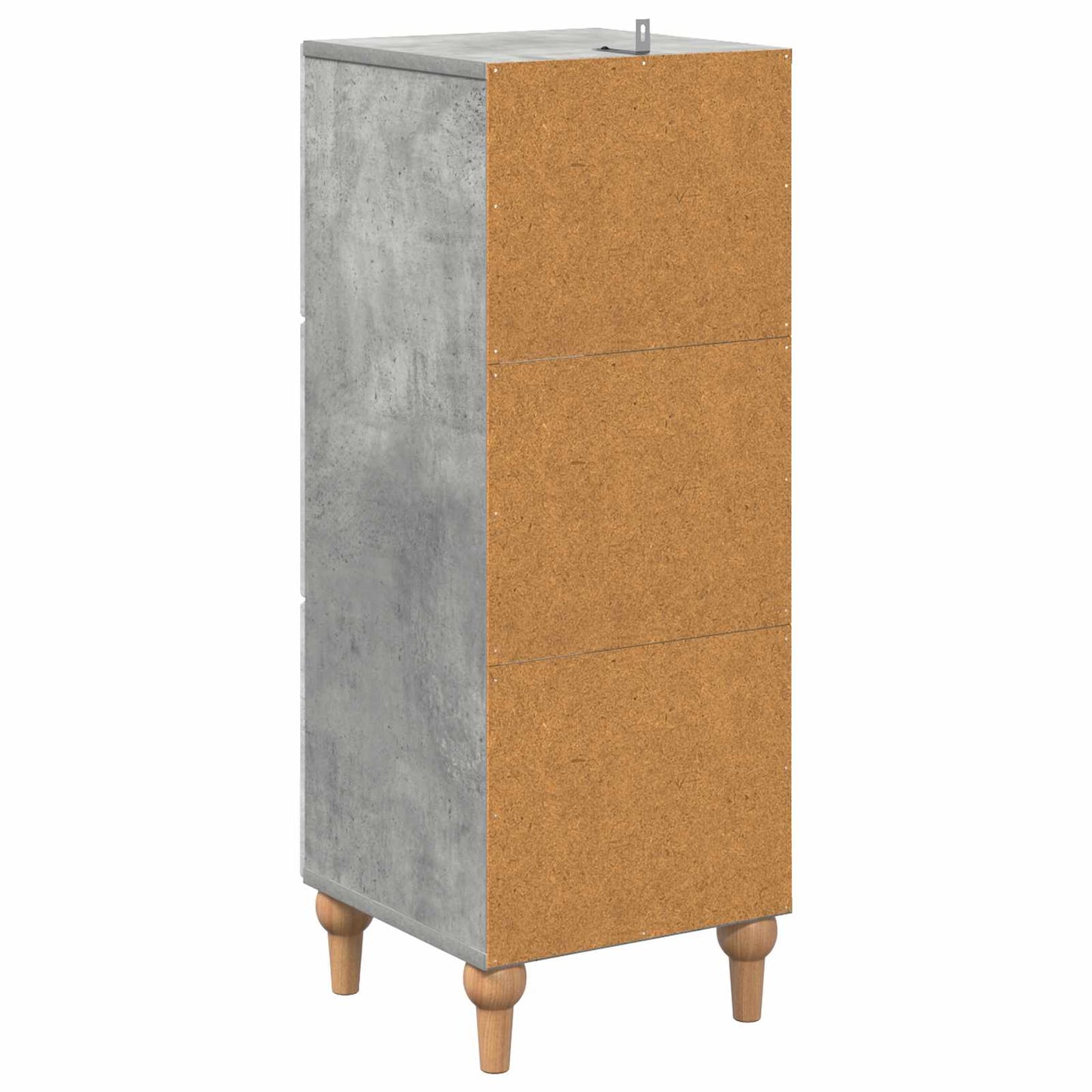 Skuffeskap Betonggrå 33 x 34,5 x 90 cm Konstruert tre