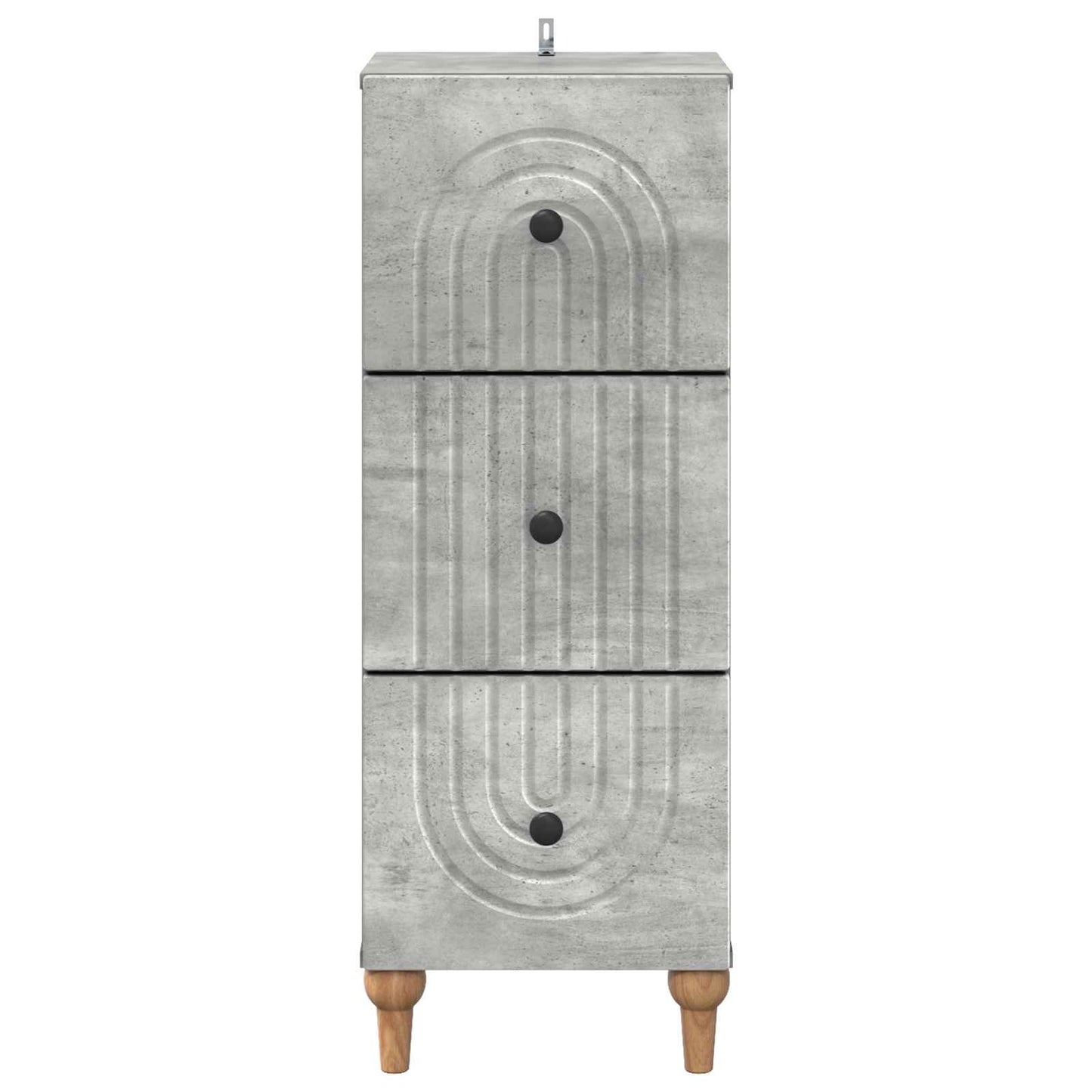 Skuffeskap Betonggrå 33 x 34,5 x 90 cm Konstruert tre