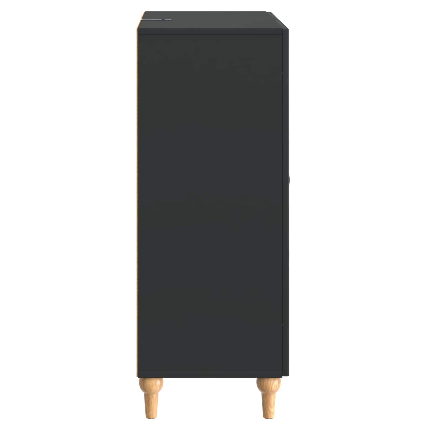 Serviesskap med skuff Svart 66 x 34,5 x 90 cm Konstruert tre