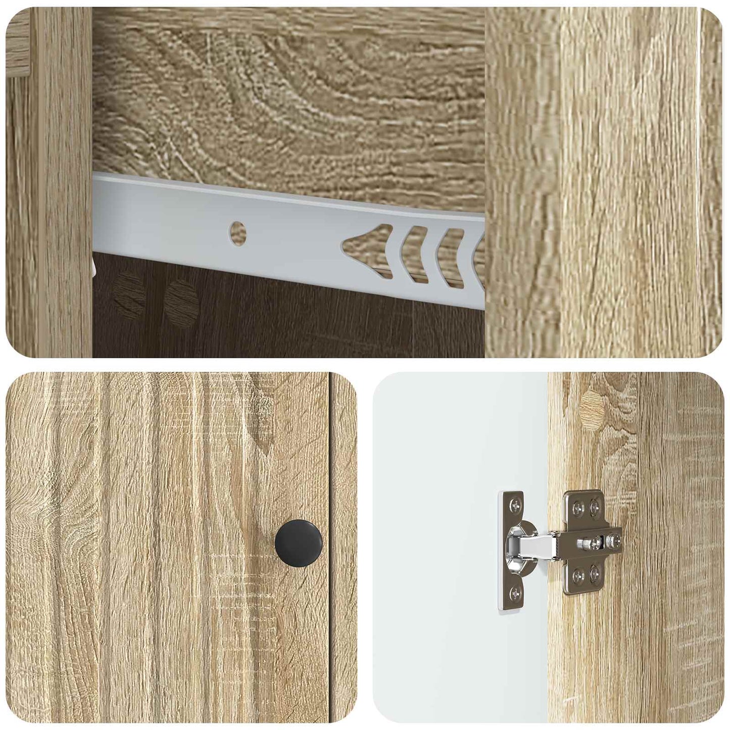 Serviesskap Sonoma eik 66 x 34,5 x 90 cm Konstruert tre