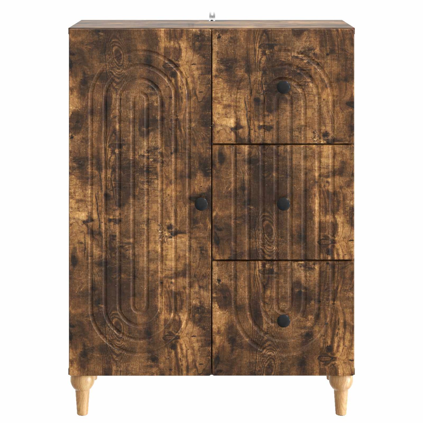 Serviesskap med skuff Røkt Eik 66 x 34,5 x 90 cm Konstruert tre