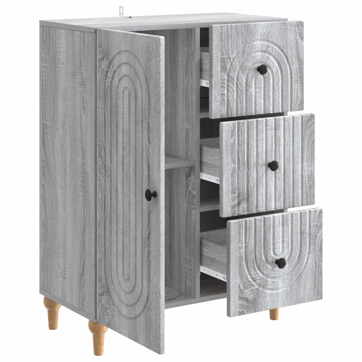Serviesskap Grå sonoma 66 x 34,5 x 90 cm Konstruert tre