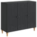 Serviesskap Svart 89 x 34,5 x 80 cm Konstruert tre