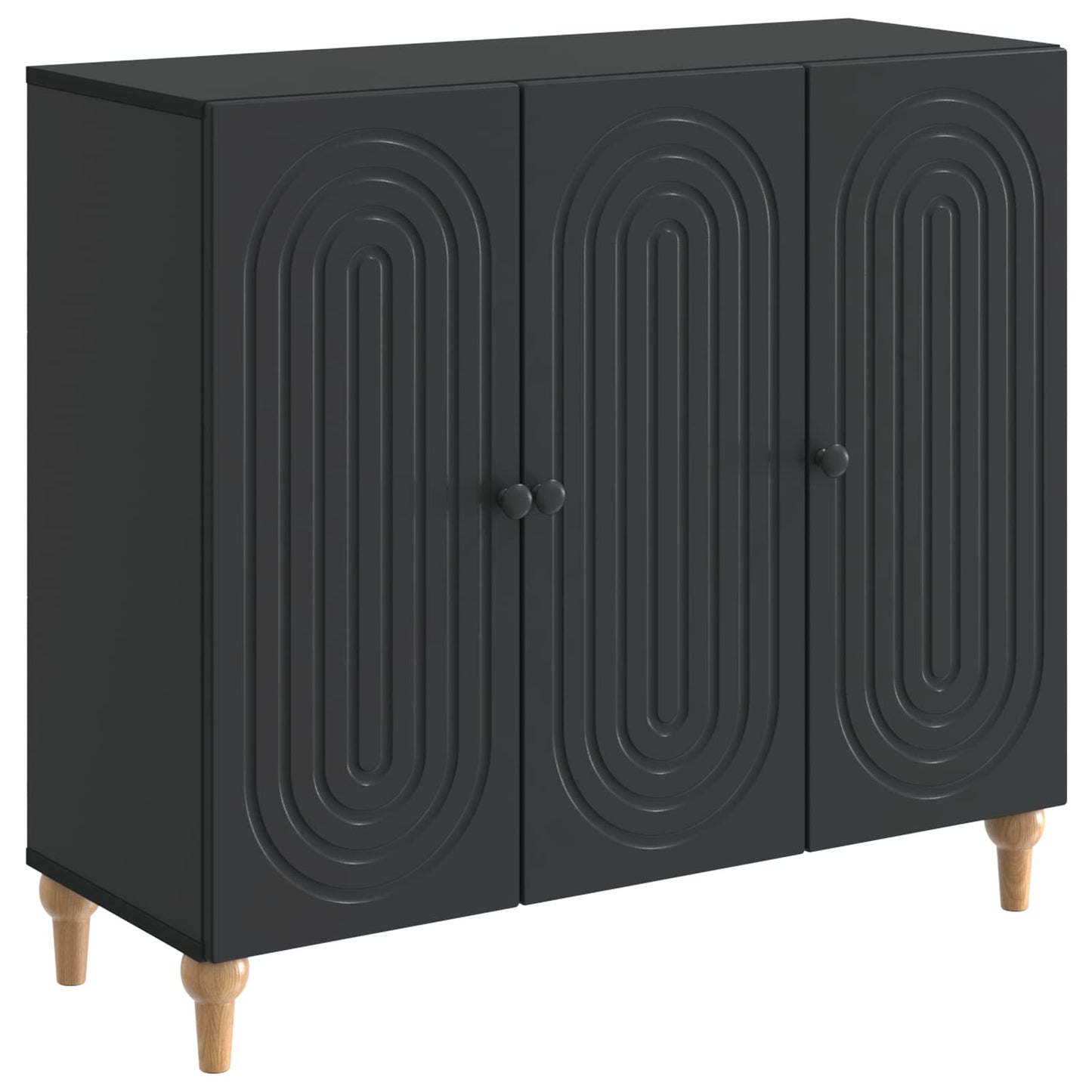 Serviesskap Svart 89 x 34,5 x 80 cm Konstruert tre