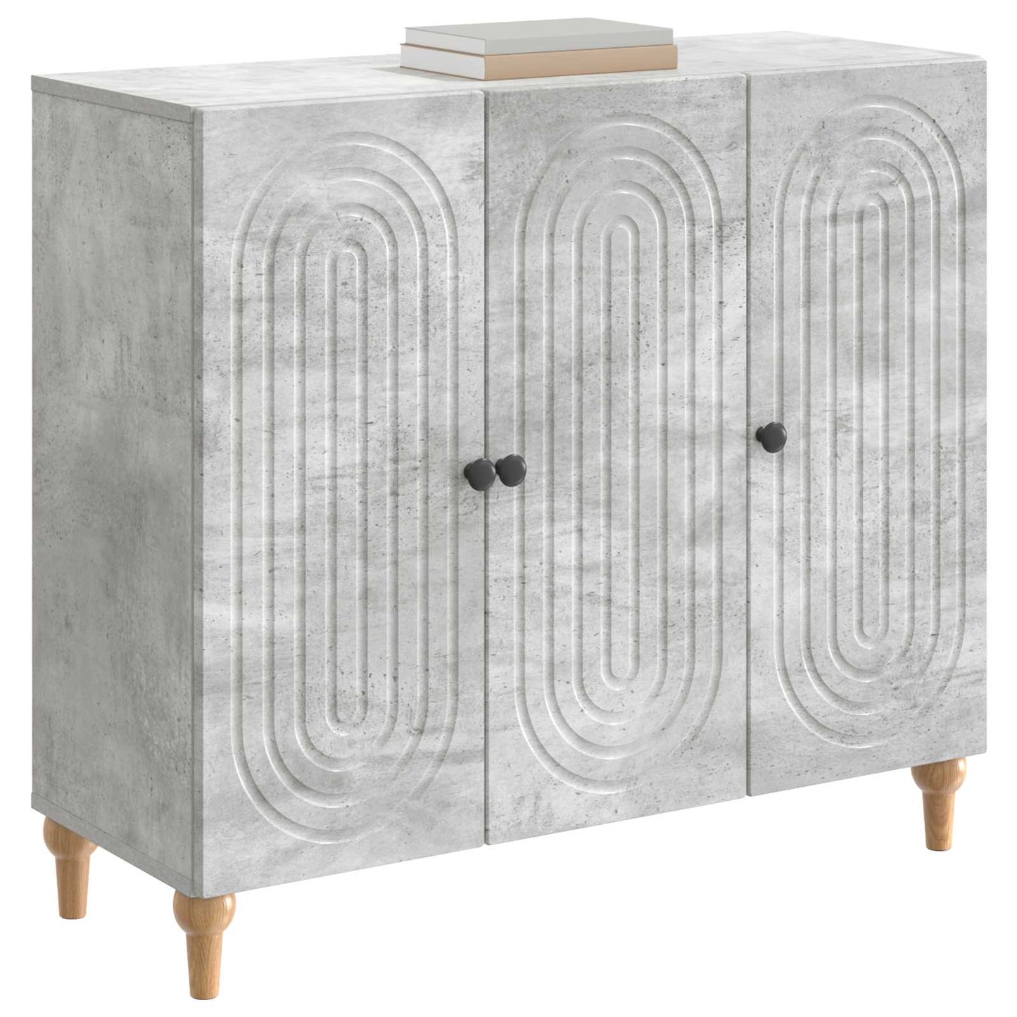 Serviesskap Betonggrå 89 x 34,5 x 80 cm Konstruert tre