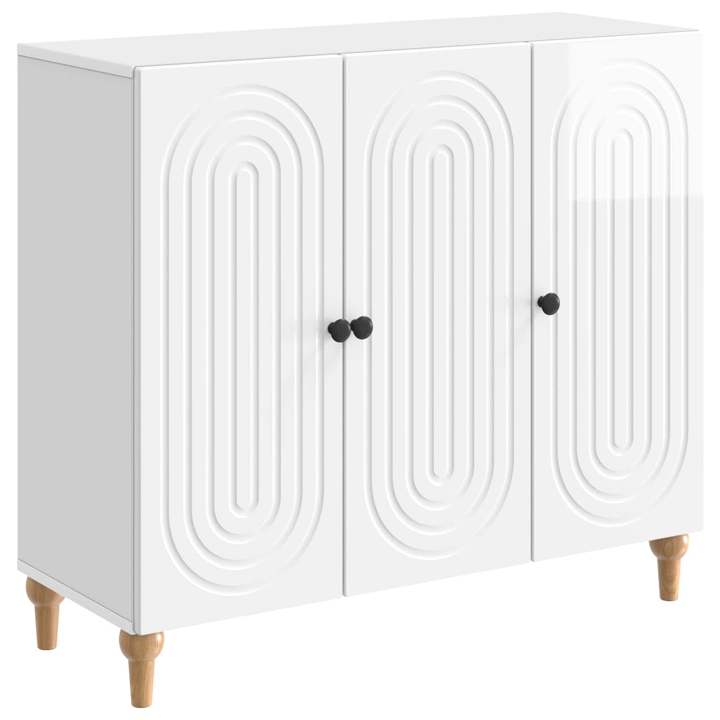 Serviesskap Høgglans hvit 89 x 34,5 x 80 cm Konstruert tre
