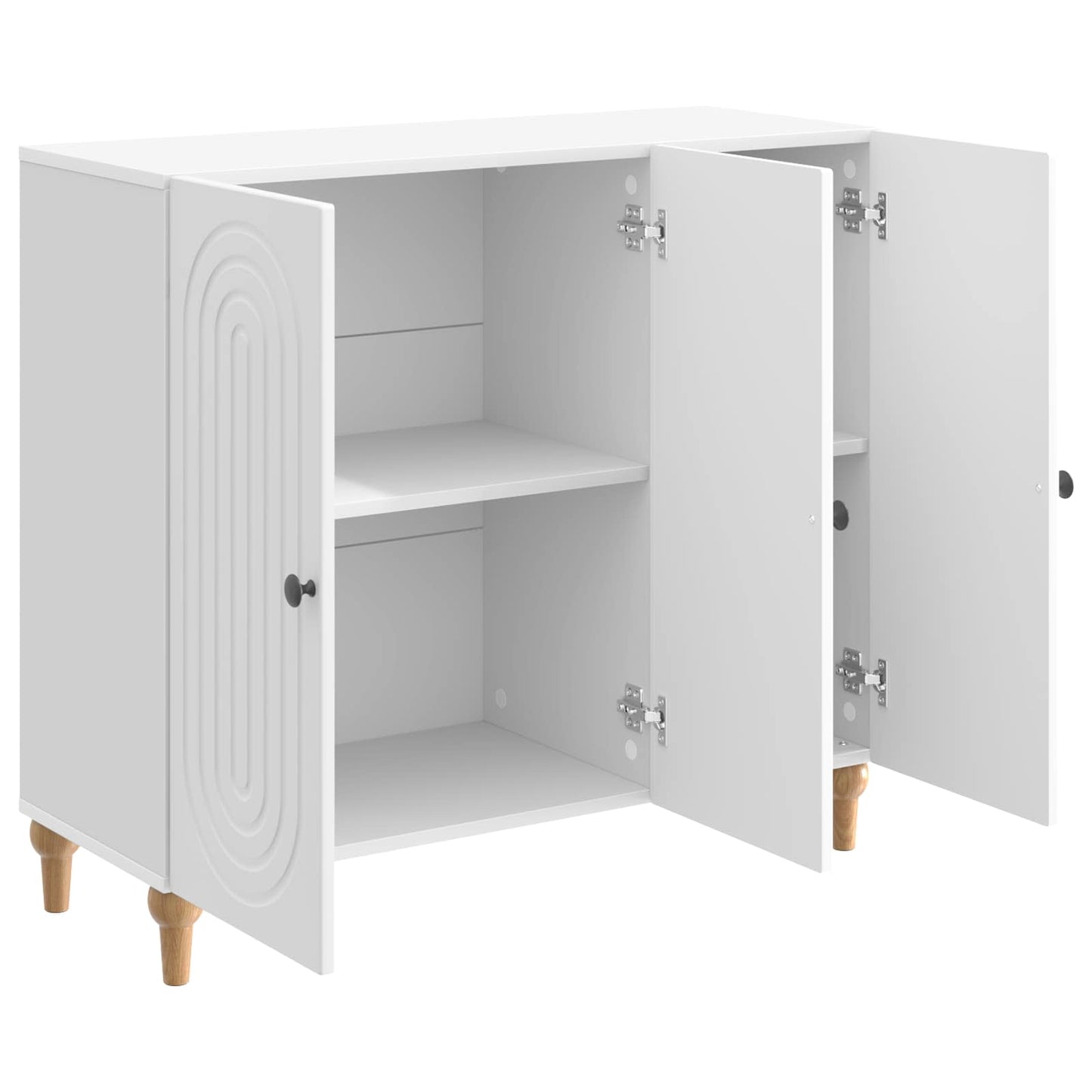 Serviesskap Høgglans hvit 89 x 34,5 x 80 cm Konstruert tre