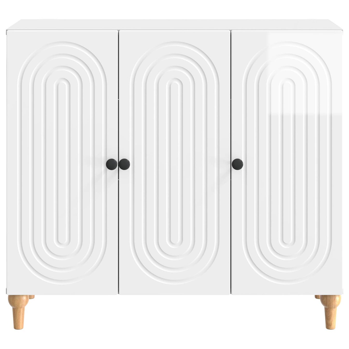 Serviesskap Høgglans hvit 89 x 34,5 x 80 cm Konstruert tre