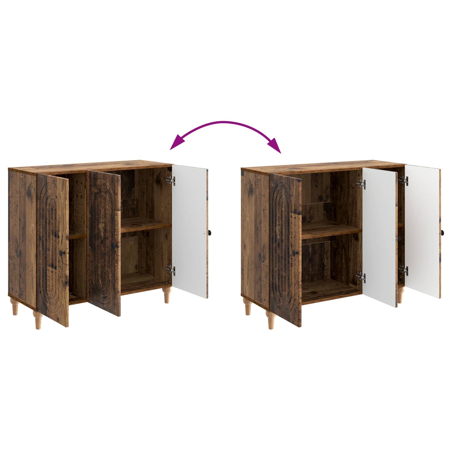 Serviesskap Gammelt tre 89 x 34,5 x 80 cm Konstruert tre