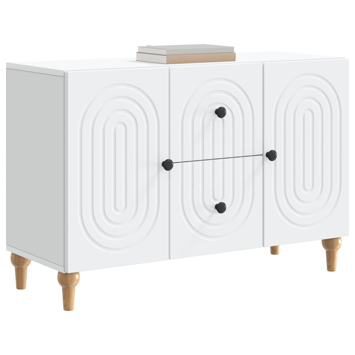 TV-skap med skuff Hvit 89 x 34,5 x 60 cm Konstruert tre