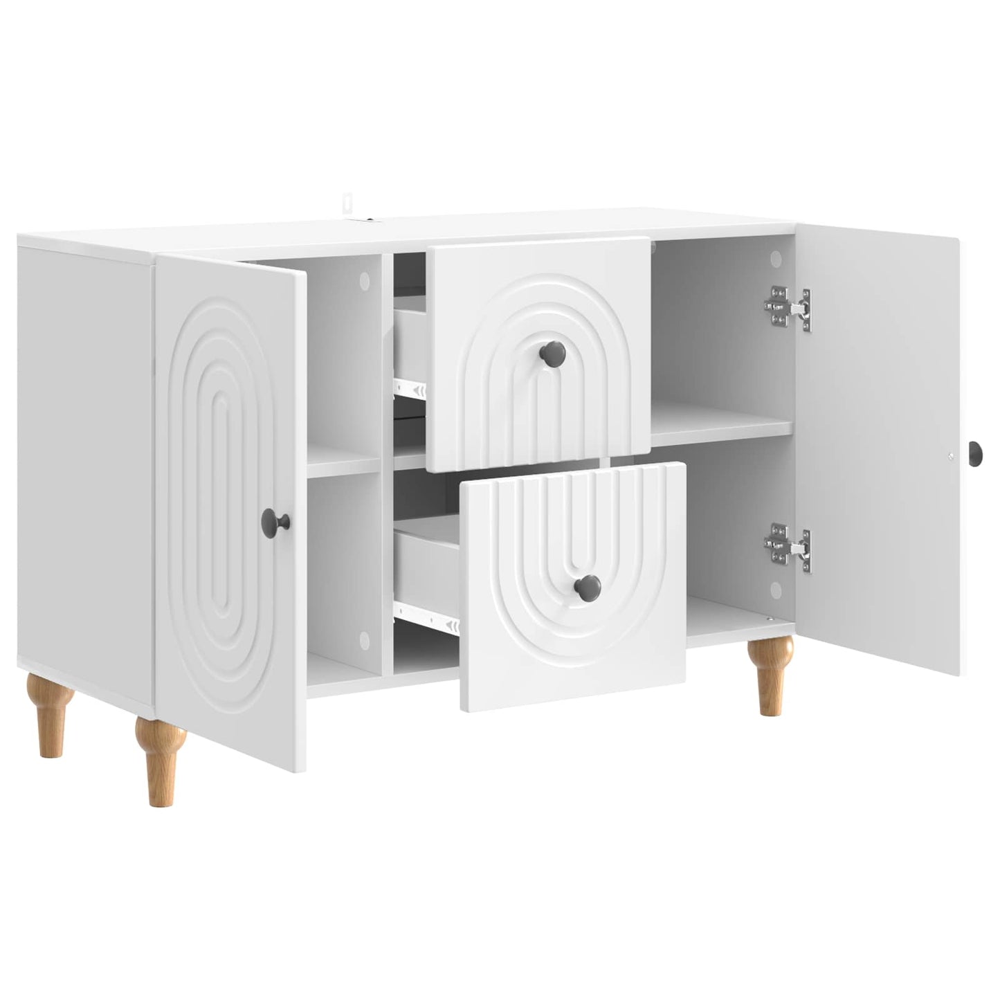 TV-skap Høgglans hvit 89 x 34,5 x 60 cm Konstruert tre