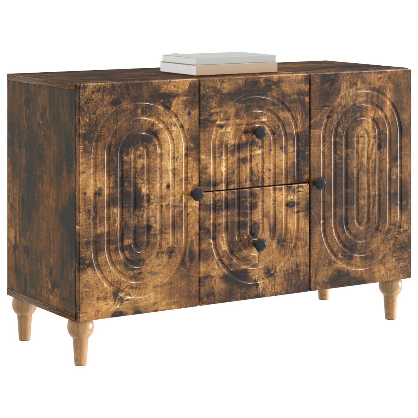 TV-skap Røkt Eik 89 x 34,5 x 60 cm Konstruert tre