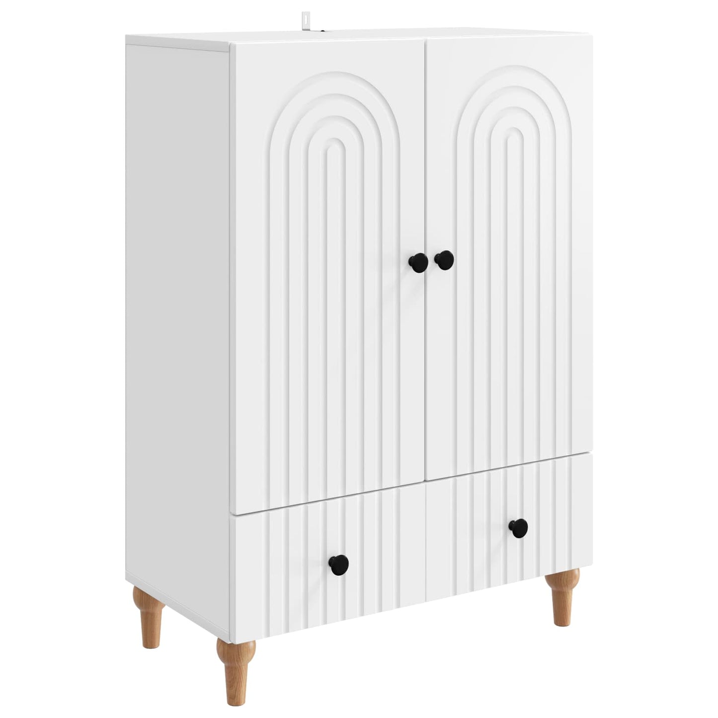 Serviesskap med skuff Hvit 66 x 34,5 x 95 cm Konstruert tre