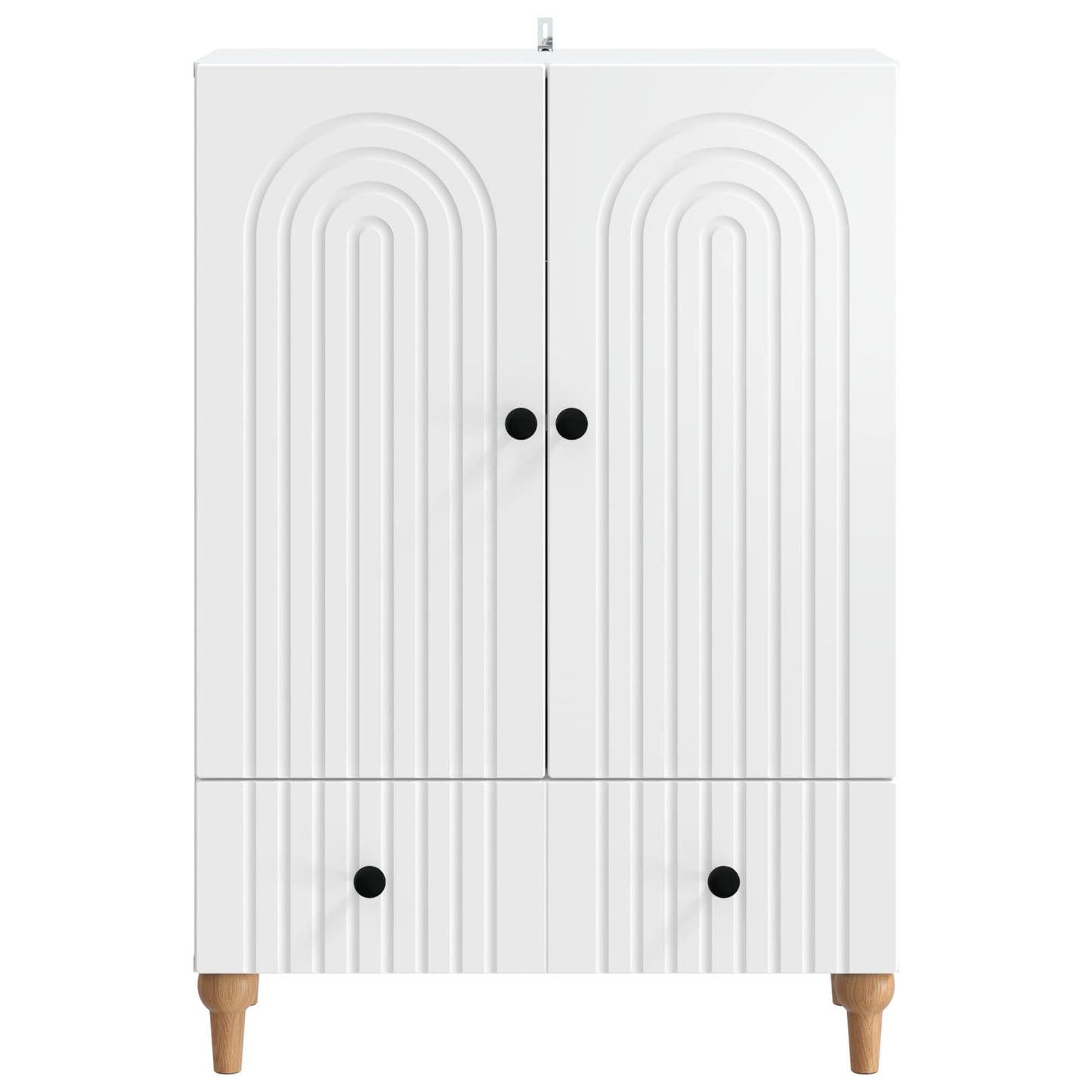 Serviesskap med skuff Hvit 66 x 34,5 x 95 cm Konstruert tre