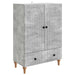 Serviesskap Betonggrå 66 x 34,5 x 95 cm Konstruert tre