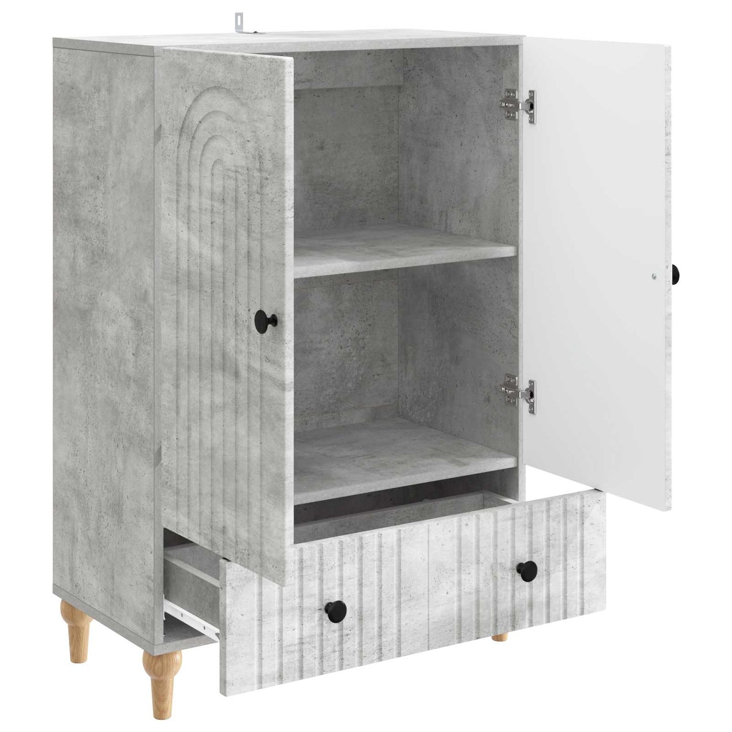Serviesskap Betonggrå 66 x 34,5 x 95 cm Konstruert tre