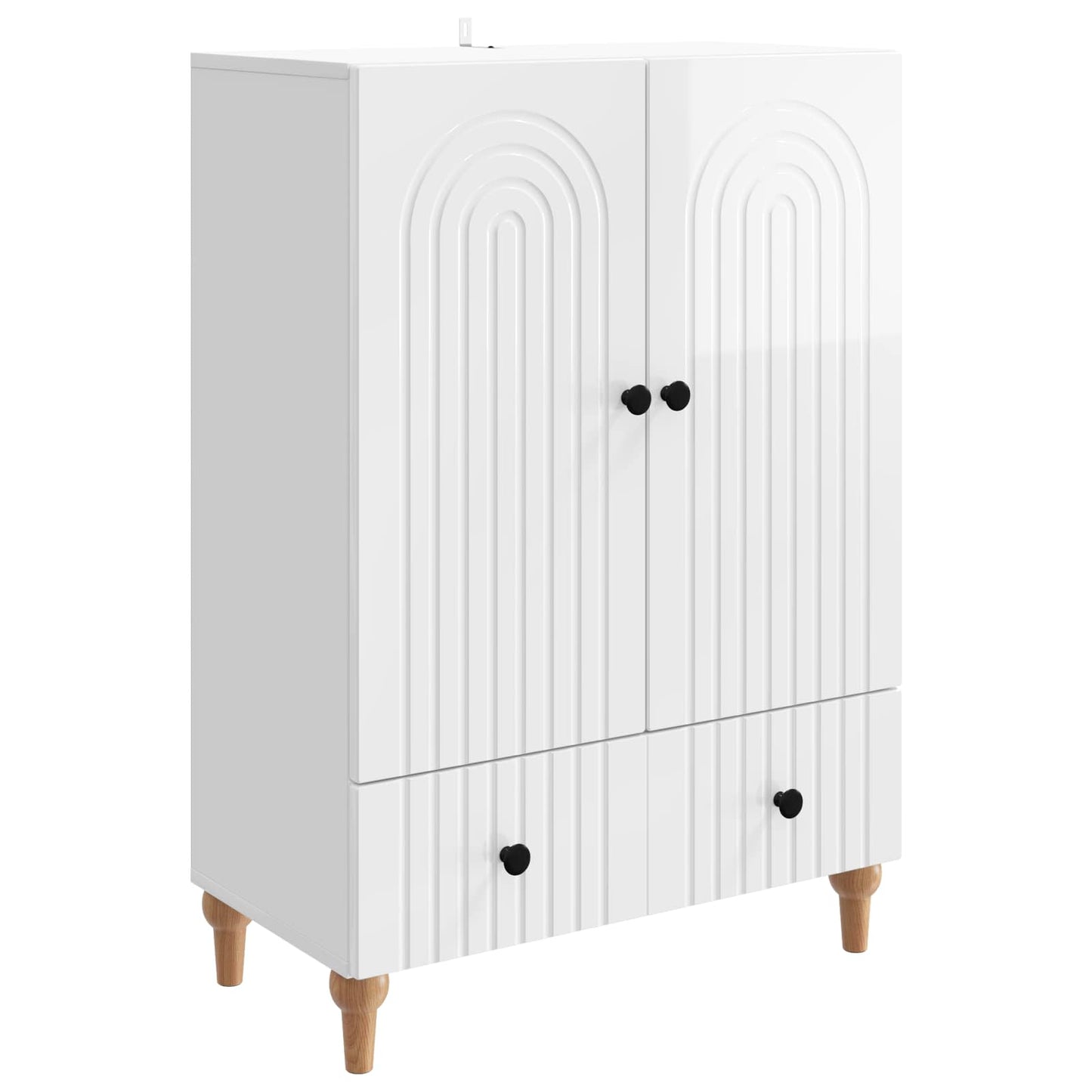 Serviesskap Høgglans hvit 66 x 34,5 x 95 cm Konstruert tre