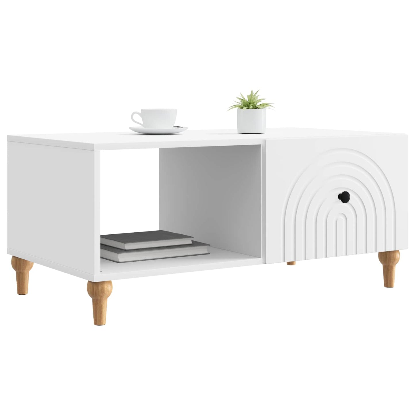 Kaffebord Hvit 90 x 50 x 40 cm Konstruert tre