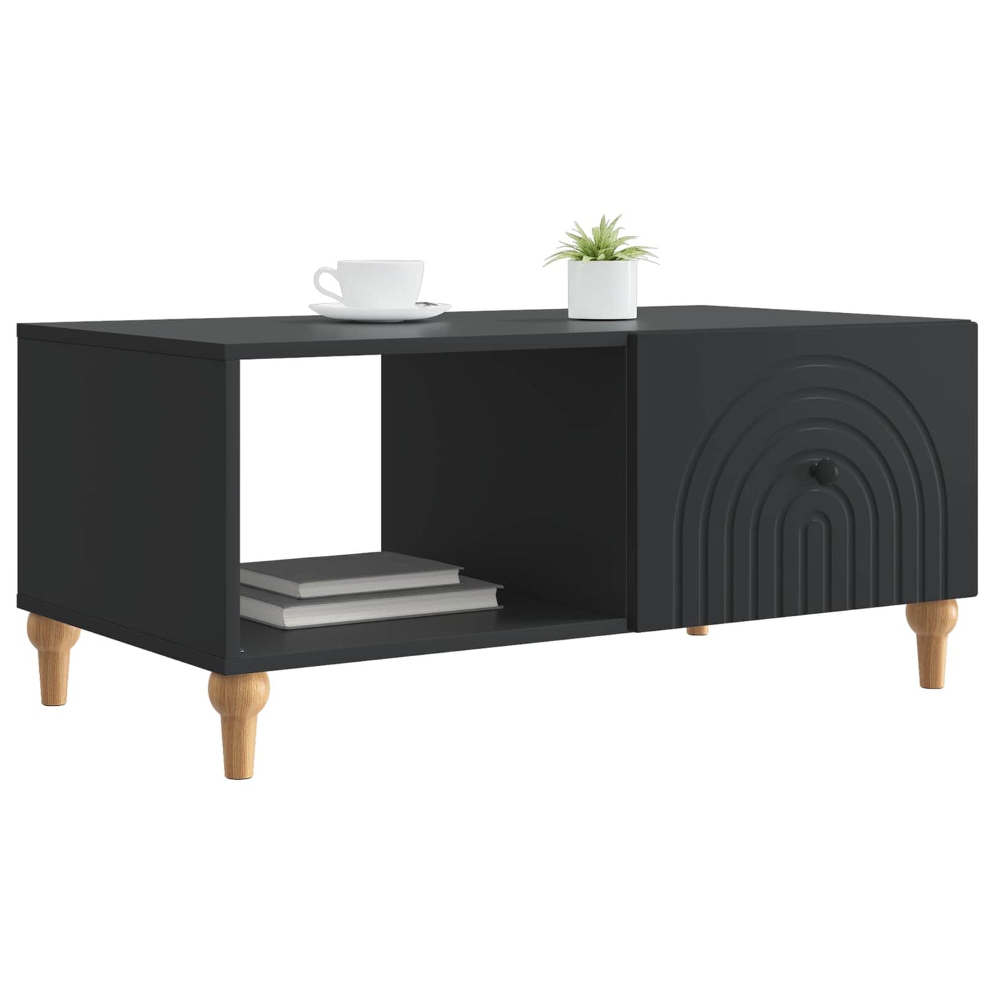 Kaffebord Svart 90 x 50 x 40 cm Konstruert tre