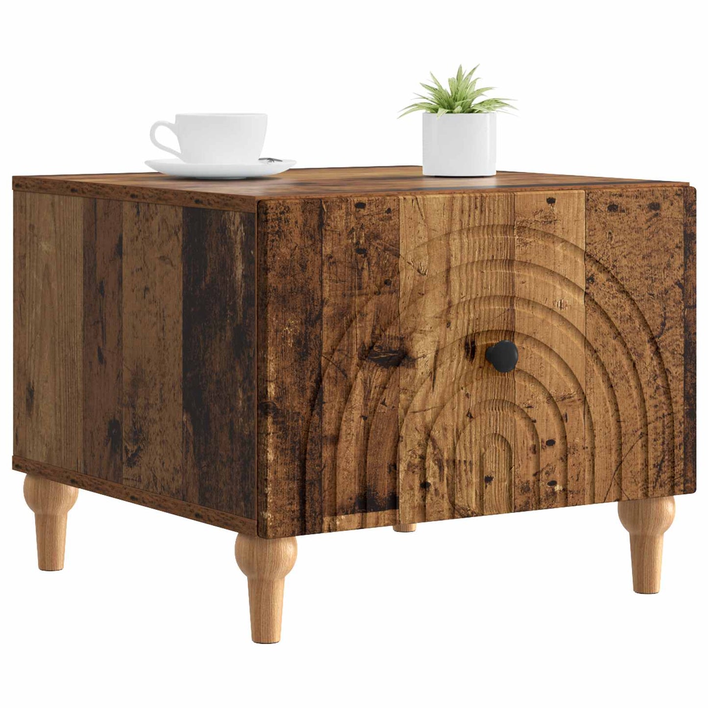 Kaffebord med skuff Gammelt tre 49 x 50 x 40 cm Konstruert tre