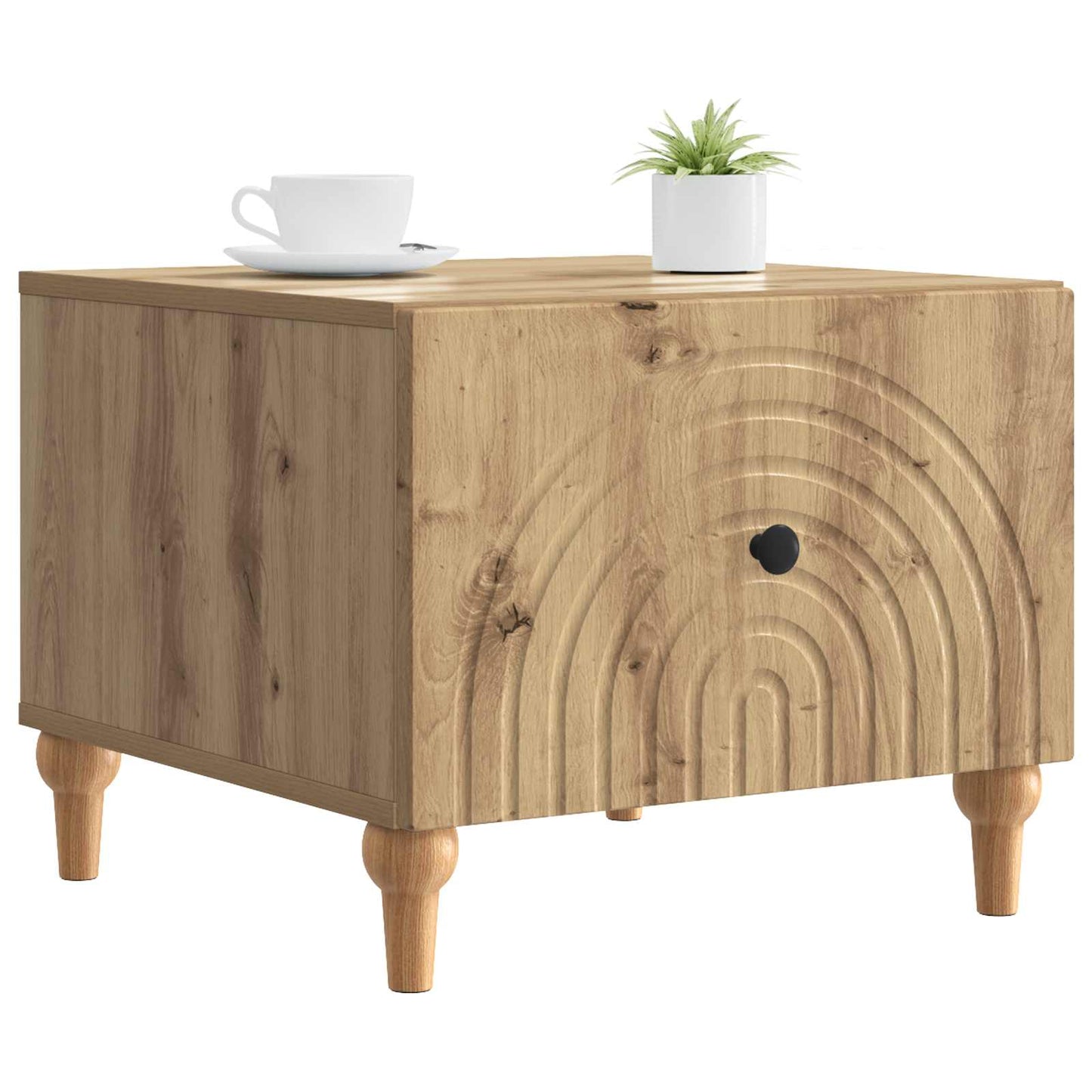 Kaffebord med skuff Artisan eik 49 x 50 x 40 cm Konstruert tre