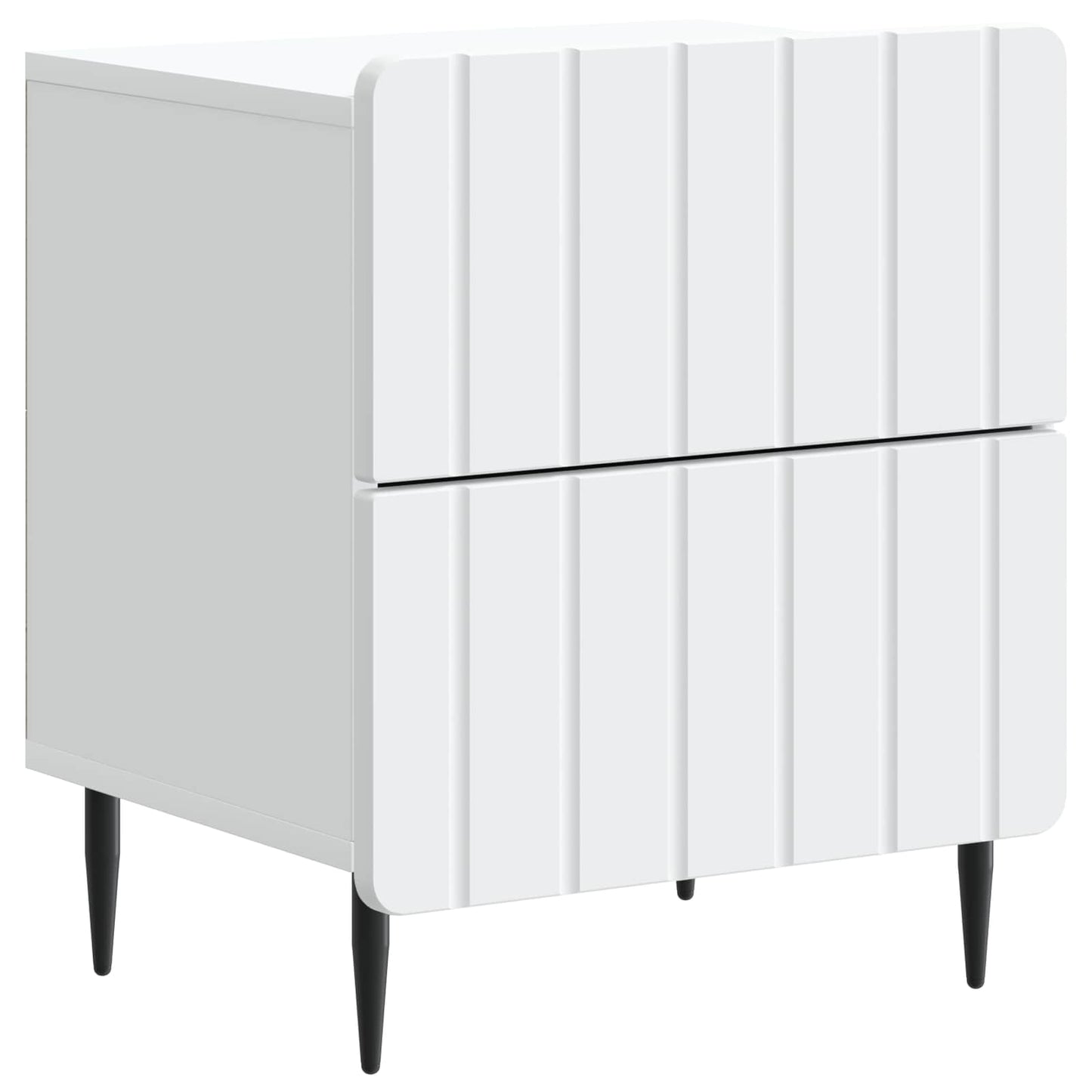 Nattbordskap 2 pcs Hvit 43 x 34,5 x 49,5 cm Konstruert tre