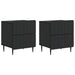 Nattbordskap 2 pcs Svart 43 x 34,5 x 49,5 cm Konstruert tre